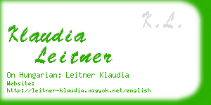 klaudia leitner business card